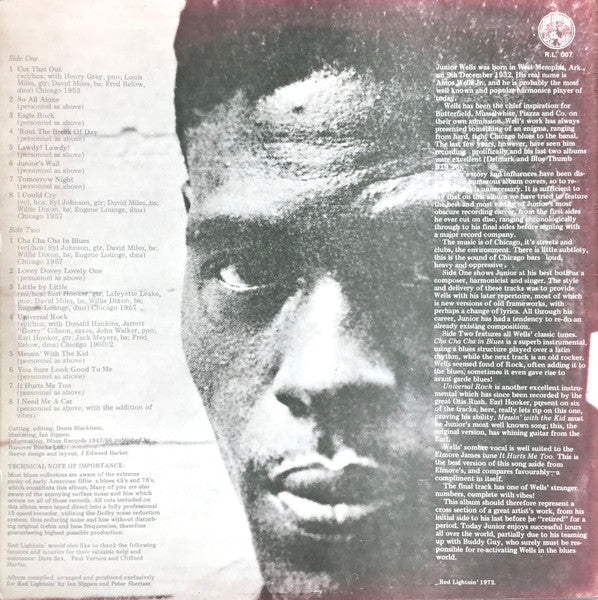 Junior Wells – In My Younger Days LP vinyl record, image 2 of 4
