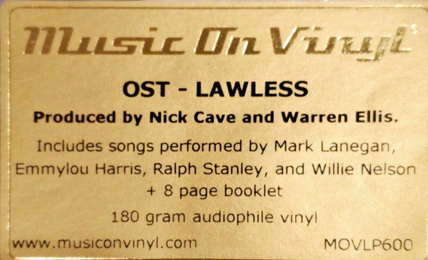 Nick Cave & Warren Ellis – Present: Lawless - Original Motion Picture Soundtrack LP vinyl record, image 2 of 2