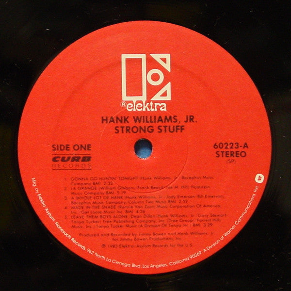Hank Williams Jr. – Strong Stuff LP vinyl record, image 3 of 6