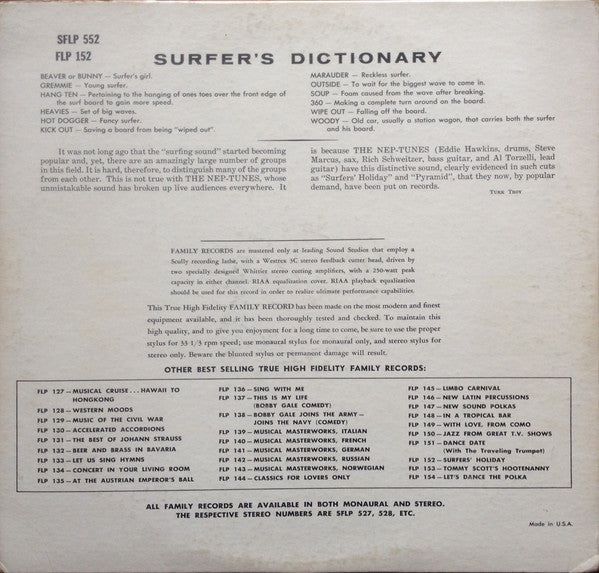 The Nep-Tunes – Surfers' Holiday LP vinyl record, image 2 of 4
