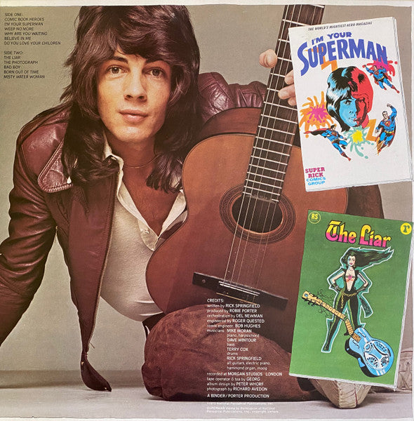 Rick Springfield – Comic Book Heroes LP vinyl record, image 3 of 6