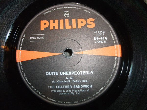 The Leather Sandwich – Kilroy Was Here 7" vinyl record, image 4 of 4