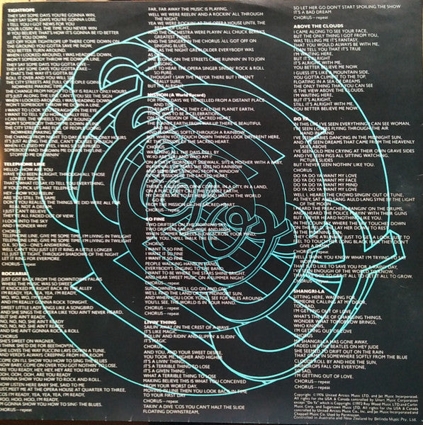 Electric Light Orchestra – A New World Record LP vinyl record, image 5 of 6