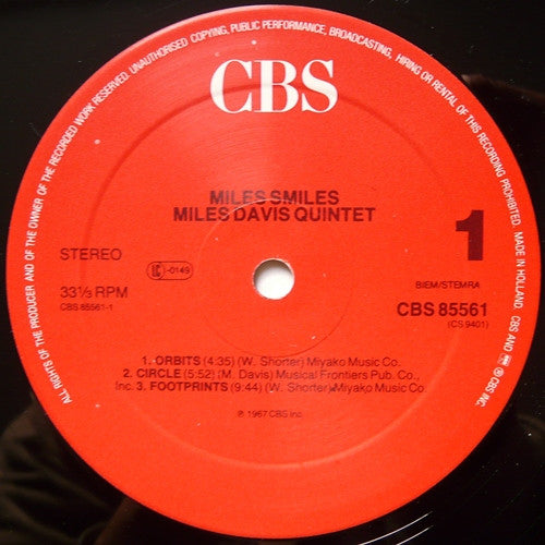 The Miles Davis Quintet – Miles Smiles LP vinyl record, image 3 of 4