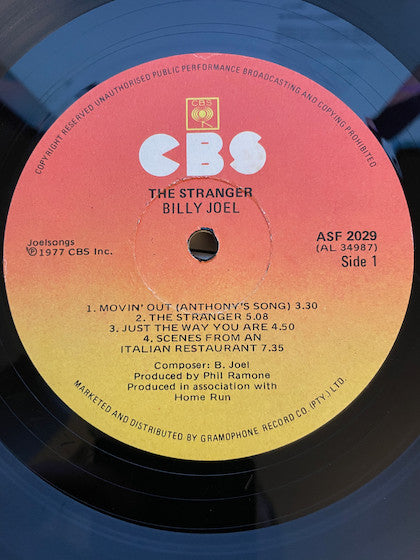 Billy Joel – The Stranger LP vinyl record, image 3 of 5