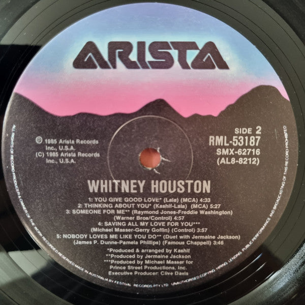 Whitney Houston – Whitney Houston LP vinyl record, image 3 of 4