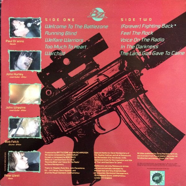 Paul Di'anno's Battlezone – Fighting Back LP vinyl record, image 2 of 4