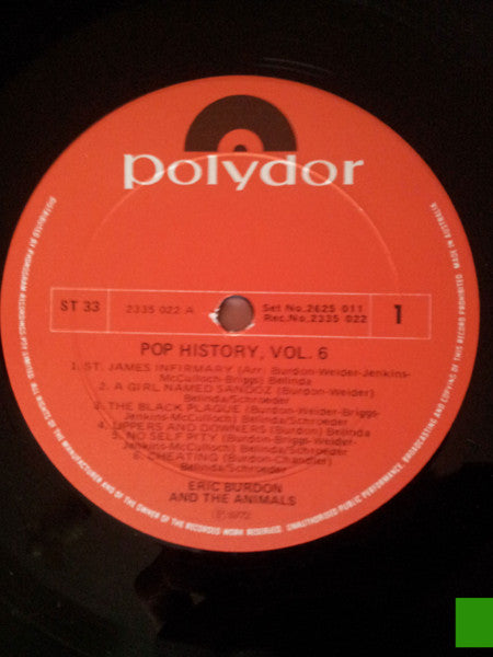 Eric Burdon & The Animals – Pop History Vol 6 (2xLP) LP vinyl record, image 2 of 2