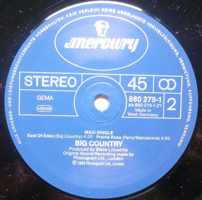 Big Country – East Of Eden (Extended Version) 12" vinyl record, image 4 of 4