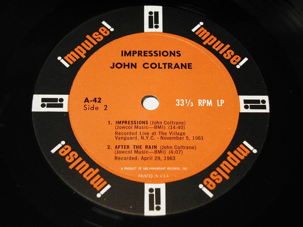 John Coltrane – Impressions LP vinyl record, image 8 of 10