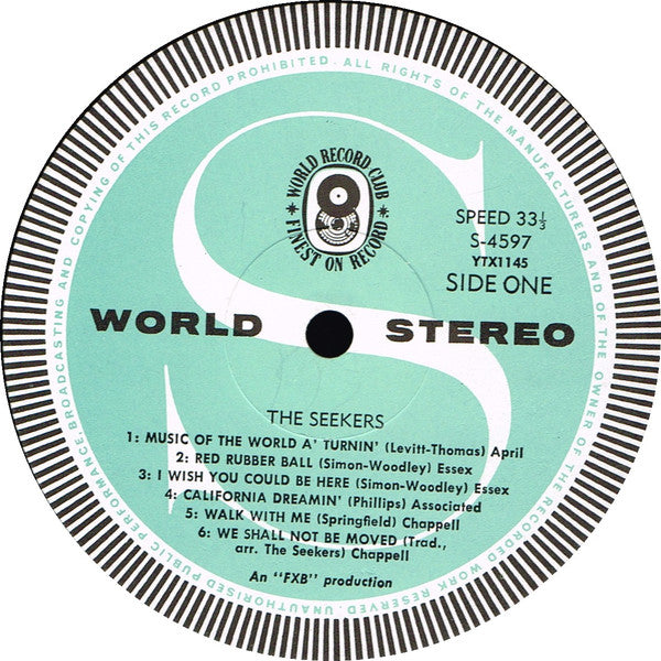 The Seekers – The Seekers LP vinyl record, image 3 of 4