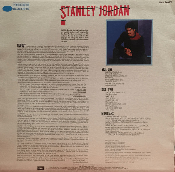 Stanley Jordan – Magic Touch LP vinyl record, image 2 of 5