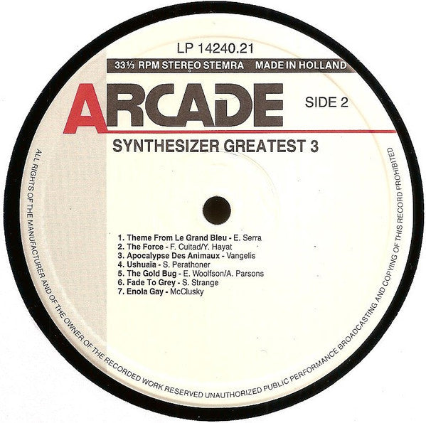 Ed Starink – Synthesizer Greatest Volume 3 LP vinyl record, image 4 of 5