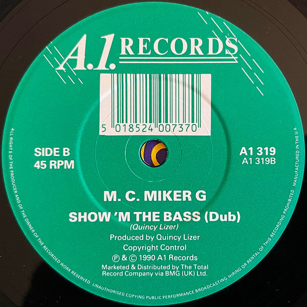 MC Miker G – Show 'M The Bass 7" vinyl record, image 4 of 4