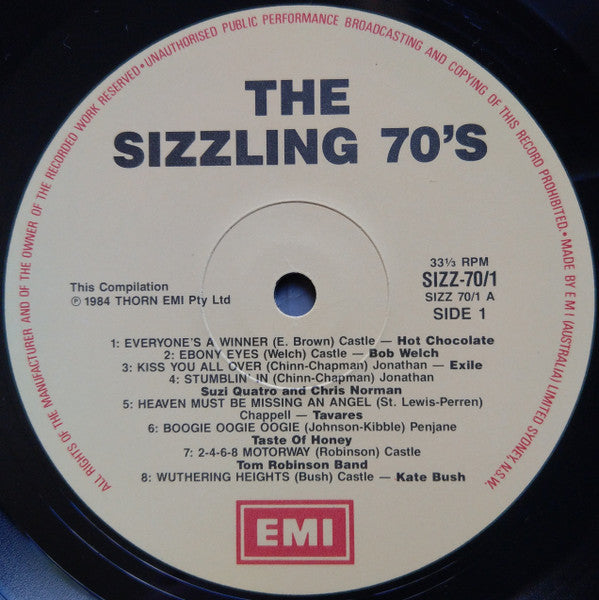 Various – Sizzling 70's (3xLP) LP vinyl record, image 7 of 10