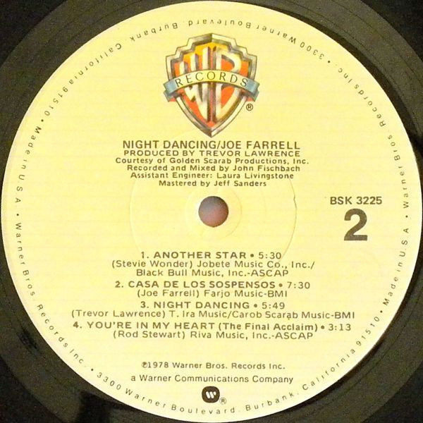 Joe Farrell – Night Dancing LP vinyl record, image 4 of 4