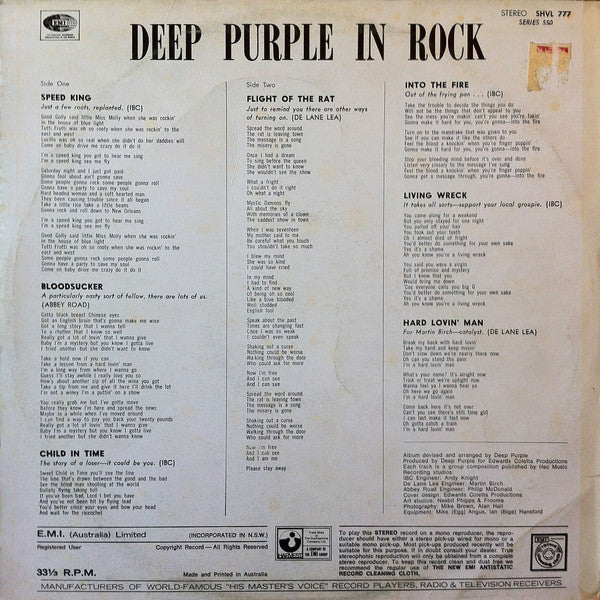 Deep Purple – In Rock LP vinyl record, image 2 of 6