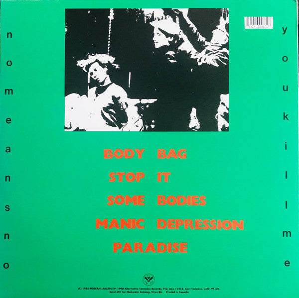 Nomeansno – You Kill Me 12" vinyl record, image 2 of 8