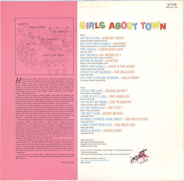 Various – Girls About Town LP vinyl record, image 2 of 4