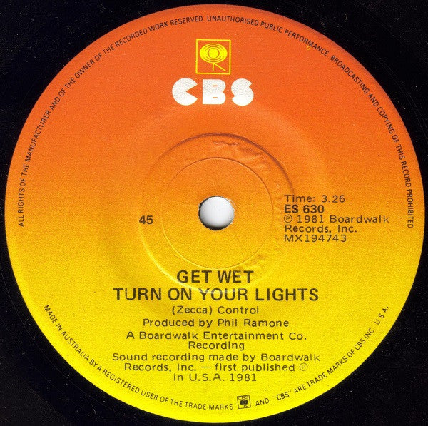 Get Wet – Just So Lonely 7" vinyl record, image 2 of 3