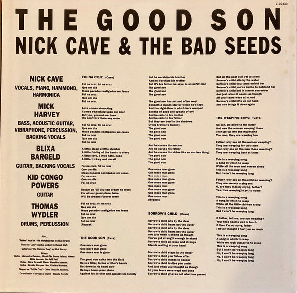 Nick Cave & The Bad Seeds – The Good Son LP vinyl record, image 3 of 6