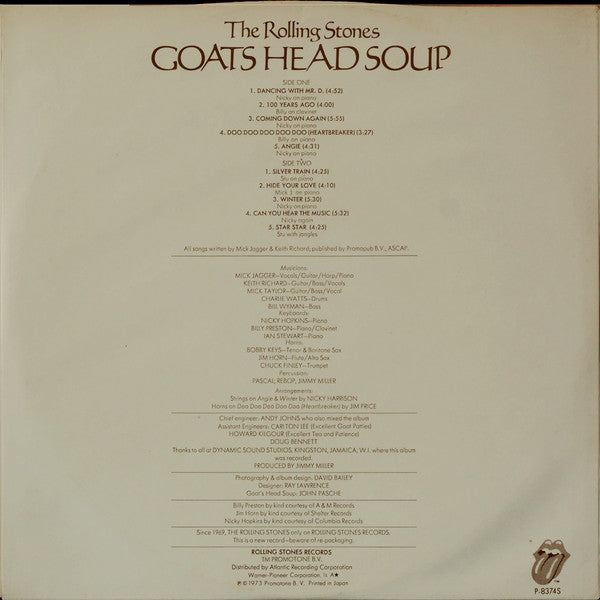 The Rolling Stones – Goats Head Soup LP vinyl record, image 6 of 10