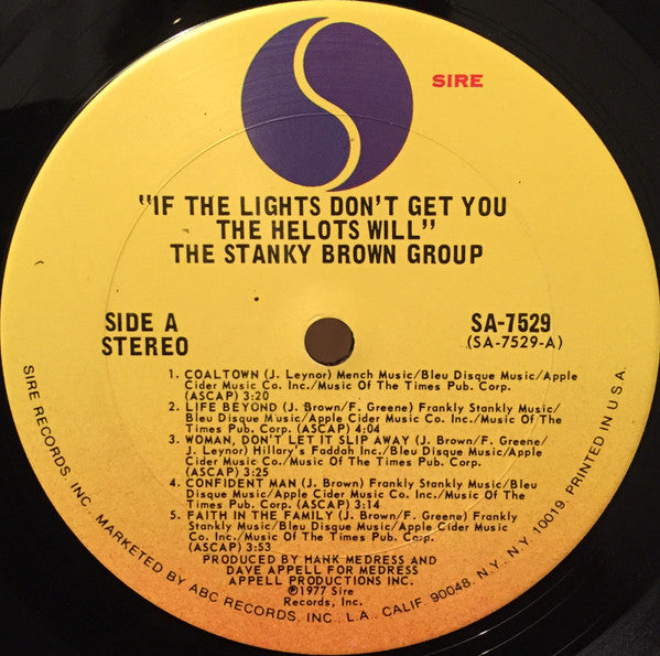 The Stanky Brown Group – If The Lights Don't Get You The Helots Will LP vinyl record, image 5 of 6