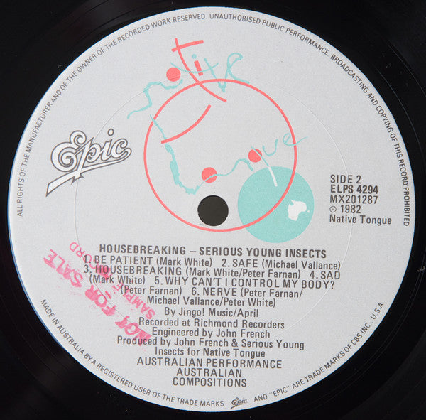 Serious Young Insects – Housebreaking LP vinyl record, image 4 of 6