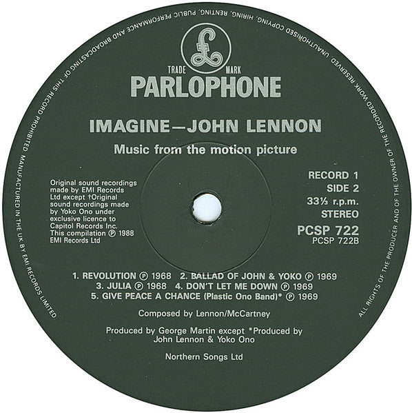 John Lennon – Imagine (Music From The Motion Picture) (2xLP) LP vinyl record, image 10 of 10