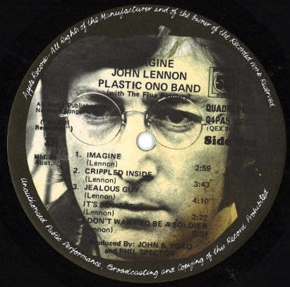 John Lennon – Imagine LP vinyl record, image 3 of 8