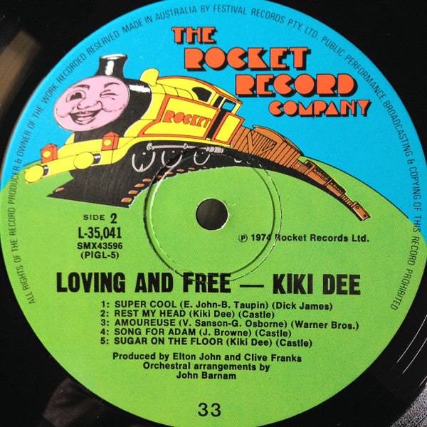 Kiki Dee – Loving And Free LP vinyl record, image 4 of 4