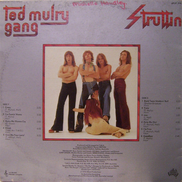 Ted Mulry Gang – Struttin LP vinyl record, image 4 of 7