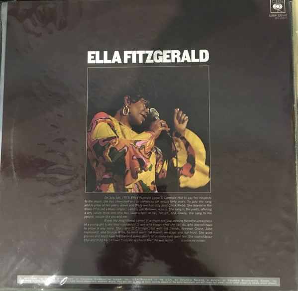Ella Fitzgerald – Newport Jazz Festival Live At Carnegie Hall, July 5, 1973 (2xLP) LP vinyl record, image 2 of 2