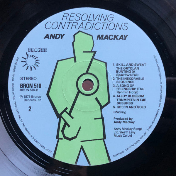 Andy Mackay – Resolving Contradictions LP vinyl record, image 4 of 6