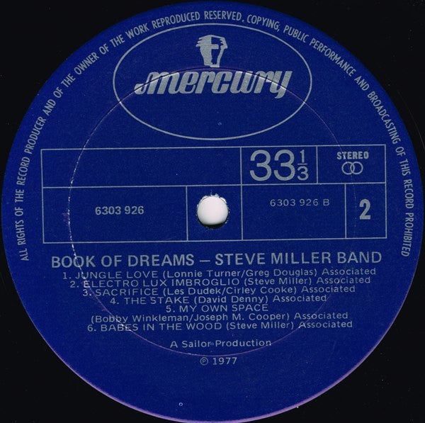 Steve Miller Band – Book Of Dreams LP vinyl record, image 4 of 6