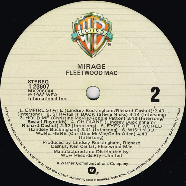 Fleetwood Mac – Mirage LP vinyl record, image 5 of 7