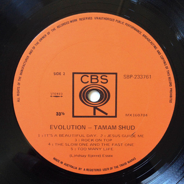 Tamam Shud – Evolution LP vinyl record, image 4 of 4