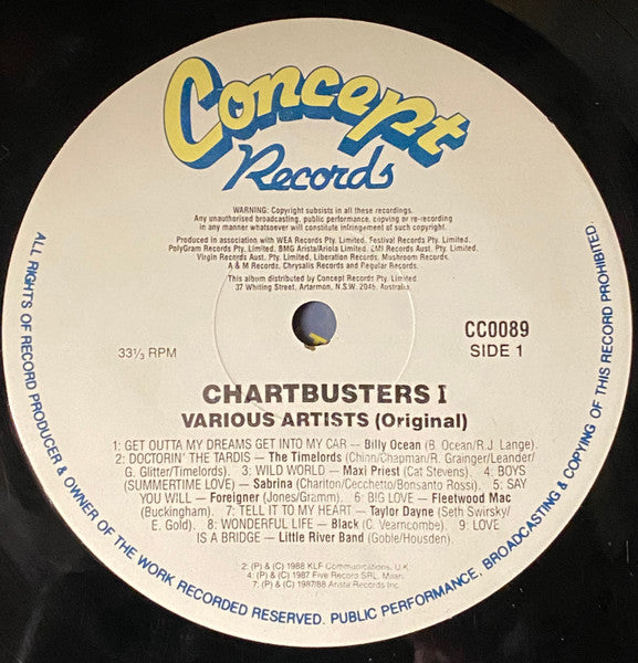 Various – Chart Busters 1 LP vinyl record, image 4 of 5