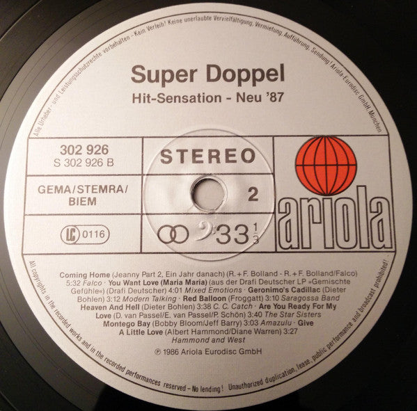 Various – Super Doppel Hit-Sensation '87 (2xLP) LP vinyl record, image 4 of 8