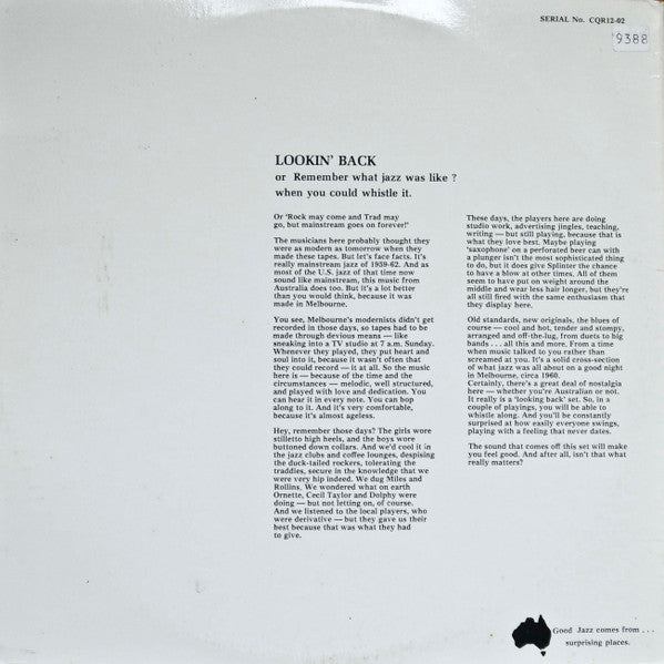Bruce Clarke, Dick Healey, Frank Smith, Billy Hyde, Various – Lookin' Back (Or Remember What Jazz Was Like? When You Could Whistle It) (2xLP) LP vinyl record, image 2 of 8