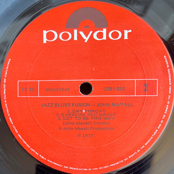 John Mayall – Jazz Blues Fusion LP vinyl record, image 5 of 5