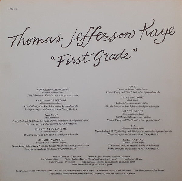 Thomas Kaye – First Grade LP vinyl record, image 5 of 6