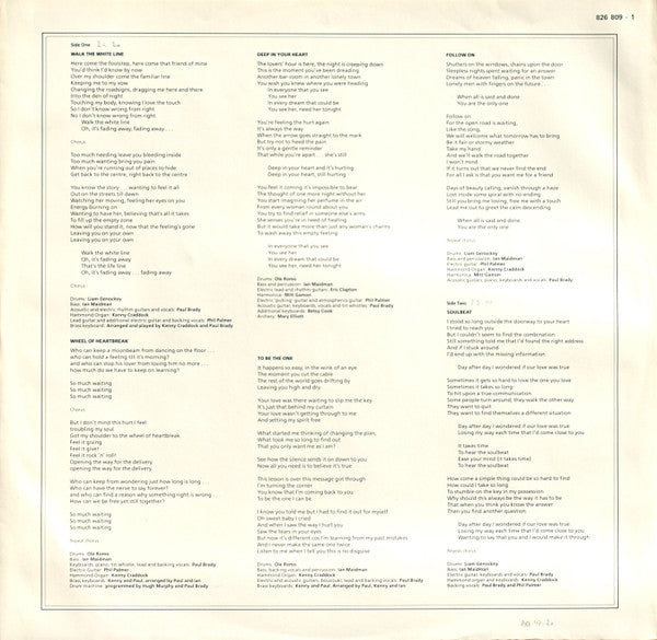 Paul Brady – Back To The Centre LP vinyl record, image 3 of 8