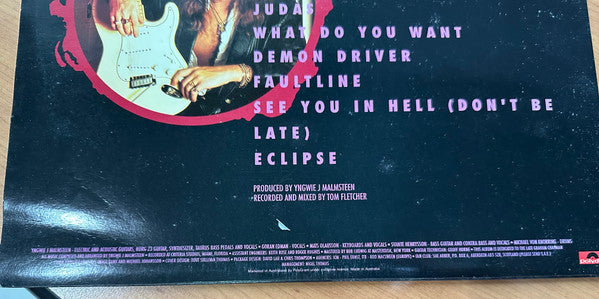 Yngwie Malmsteen – Eclipse LP vinyl record, image 5 of 7
