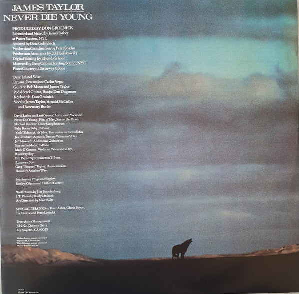 James Taylor – Never Die Young LP vinyl record, image 5 of 6