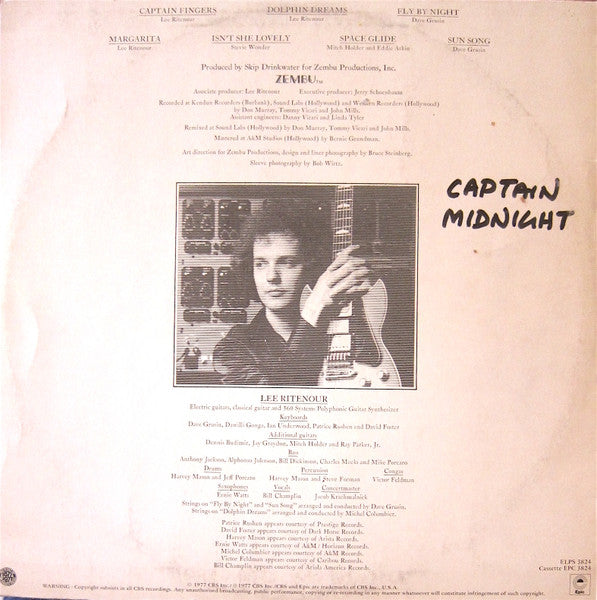 Lee Ritenour – Captain Fingers LP vinyl record, image 2 of 4