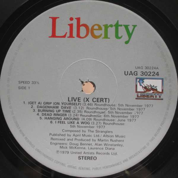 The Stranglers – Live (X Cert) LP vinyl record, image 5 of 6