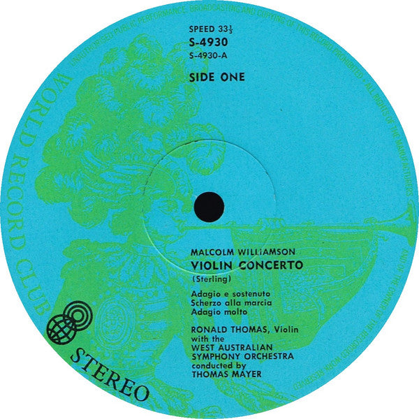 Malcolm Williamson, Richard Meale, David Ahern – Violin Concerto / Very High Kings / After Mallarme LP vinyl record, image 3 of 4