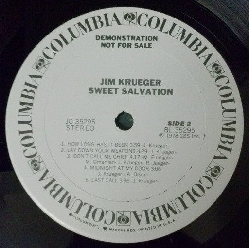 Jim Krueger – Sweet Salvation LP vinyl record, image 4 of 6