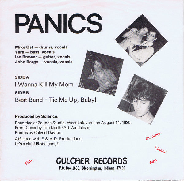 The Panics – I Wanna Kill My Mom 7" vinyl record, image 2 of 8